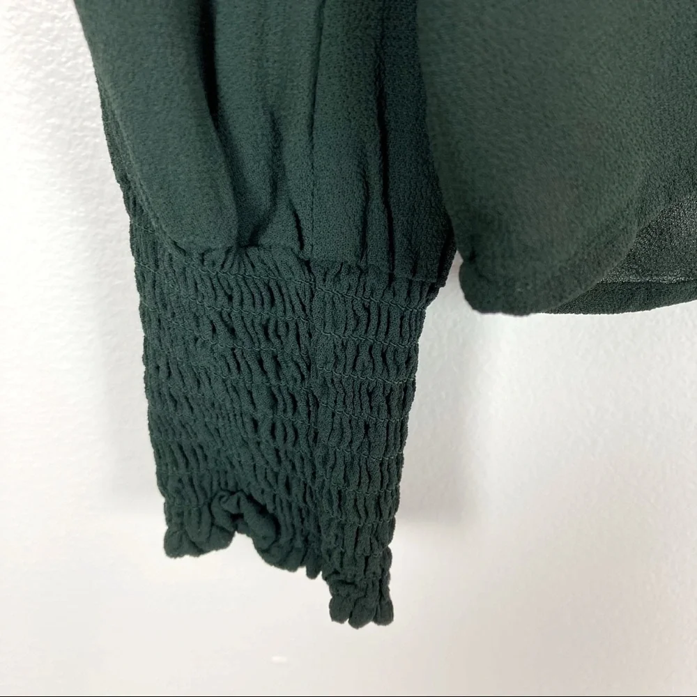 & Other Stories Ruffle Mock Neck Blouse Size 4